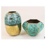 Metal Vases / 2 Pc