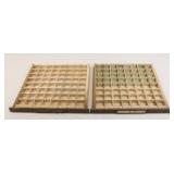 Vintage Wood Type Case/Printers Drawers / 2 Pc