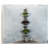 Sterling Silver Bracelet w/ Gemstones