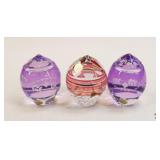 Bohemia/Bohdana Crystal/Glass Eggs / 3 pc