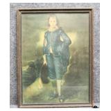 Vintage Blue Boy Print