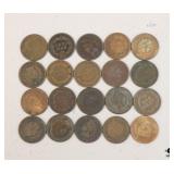 Indian Head Penny Collection / 20 Coins