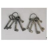 Metal Skeleton Keys / 10 Pc