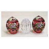 Bohemia/Bohdana Crystal/Glass Eggs / 3 pc