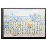 "Vintage Bike w/ Flower Basket" Print on Canvas