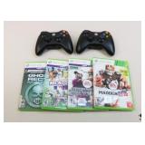 Xbox 360 Controllers & Games / 6 Pc