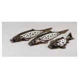 Clay Fish Wall Decor / 3 Pc