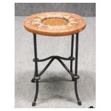 Rattan Side Table w/Metal Legs
