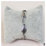 CFo Sterling Silver Leaf Bracelet