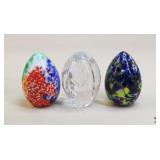 Bohemia/Bohdana Crystal/Glass Eggs / 3 pc
