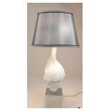 Figural Shell Table Lamp w/Metal Base