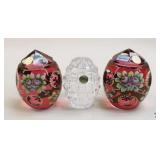 Bohemia/Bohdana Crystal/Glass Eggs / 3 pc