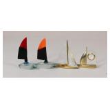 Glass & Metal Boats / 4 pc