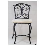 Hillsdale Metal & Suede Vanity Chair