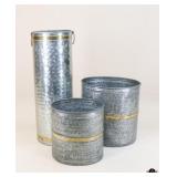 Hammered Metal Umbrella Stand + / 3 Pc