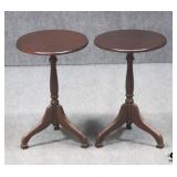 Pair of Oval Flip Top End Tables