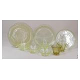 Hazel Atlas Yellow 11pc Dishes