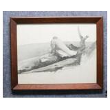 Andrew Wyeth 'Study for April Wind' Vintage Print