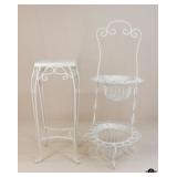 Metal & Mosaic Tile Stands / 2 Pc