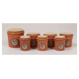 Val Do Sol Terracotta Jars W/Cork Lids / 7 Pc