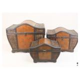 Metal Accent Trunks / 3pc