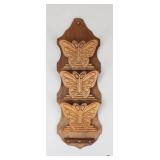 Wood Wall Mounted Butterfly Mail/Key Rack