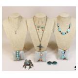 Costume Jewelry/ 9 pc