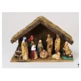 Nativity w/ Resin Figurines / 10 Pc