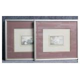 Japanese Lotus Flower Prints 2/PC