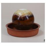 Polished Sphere In Terracotta Dish