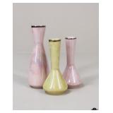 Ceramic Vases W/Lustre Finish  / 3 Pc