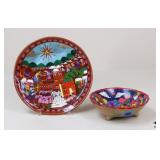 Painted Terracotta + Dishware / 2 Pc