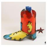 Folk Art Metal Boot