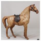 Leather Wrapped Horse Figure