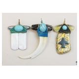 Mixed Media Pendants / 3 pc