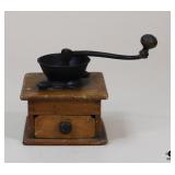 Vintage Metal & Wood Coffee Grinder