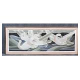 Very Large 'Flight of the Ibis' Signed Serigraph