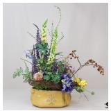 Artificial Floral Arrangement Ceramic Planter
