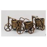 Tricycle Basket Planters / 3 Pc