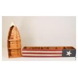 Patriotic Wood Shelves / 2 Pc