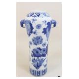 Blue & White Vase W/Elephant Head Handles