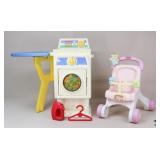 Fisher Price Laundry Center & Doll Stroller/Walker