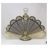 Brass Peacock Fan  Fireplace Screen