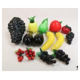 Art Glass Fruit Assortment / 14 Pc