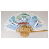 Painted Fabric Fan Wall Decor