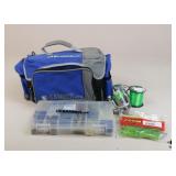 Fishing Tackle Bag w/Reel & Lures
