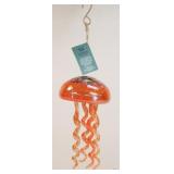 DePalmas Blown Glass Jelly Fish Windchime