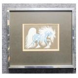 'Spirit Horse' Serigraph by Woody Crumbo