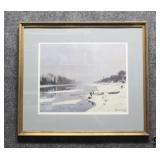 'Ice Floes on the Senie at Bougival' Print by