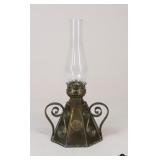 Brass Base Hurricane Lamp
